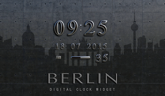 BERLIN Digital Clock Widget