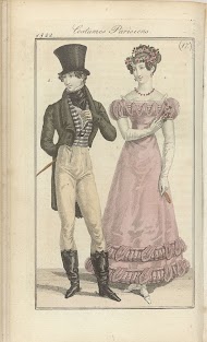 Journal des Dames et des Modes, editie Frankfurt 1822, 21 Avril, Costumes Parisiens (17)