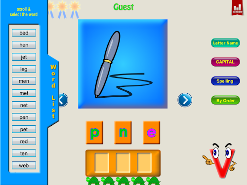Android application ABC Phonics Make Word screenshort