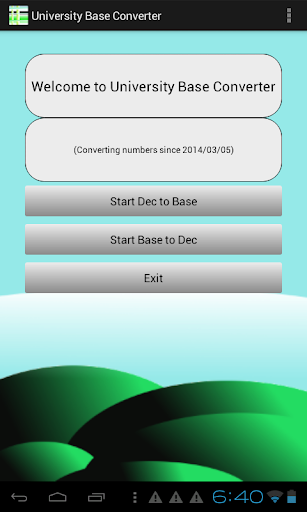University Base Converter