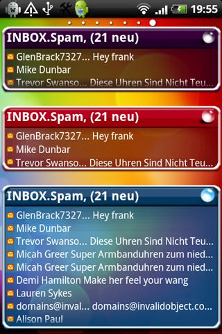   Email Widget – Capture d'écran 