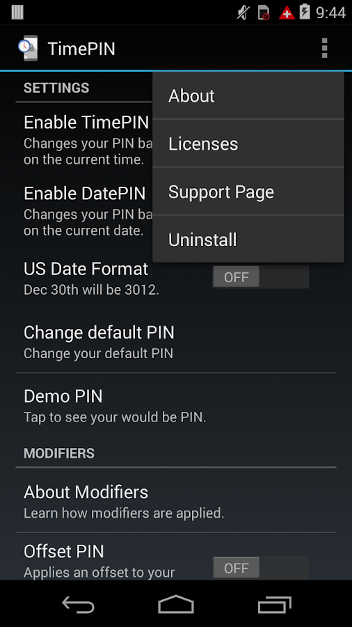TimePIN - screenshot