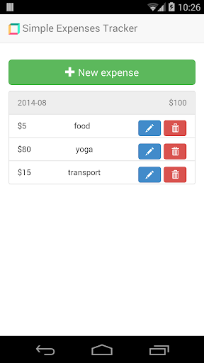 Simple Expenses Tracker