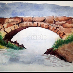Rock Bridge by Pinaki Ranjan Das - Painting All Painting