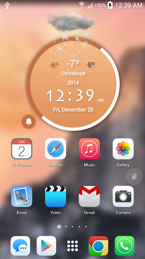 Android application TSF SHELL YOSEMITE THEME screenshort