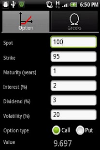 Option Pricer Screenshots 0