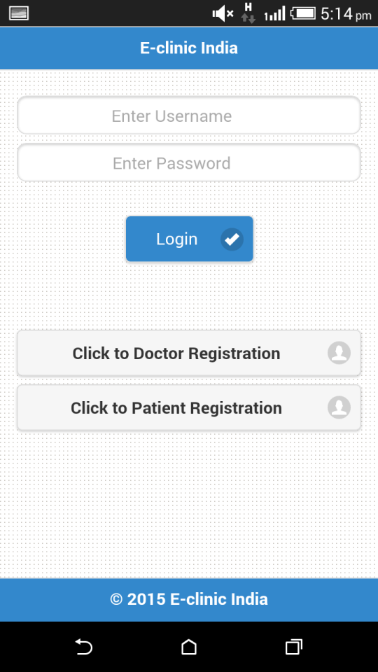 E-clinic India 1.1 Screen 2
