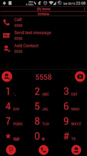 Lastest Theme x RocketDial Flat B Red APK