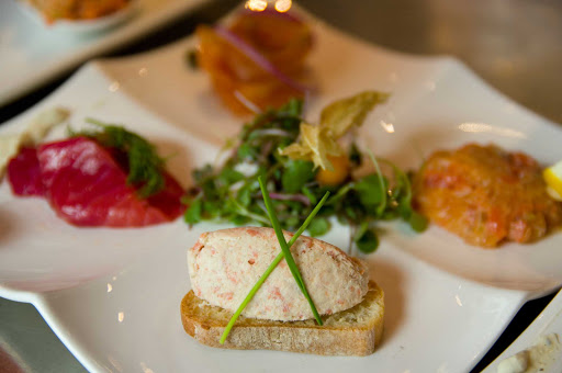 Quebec-City-cafe-cuisine - A pate appetizer dish at a cafe in Quebec City. 