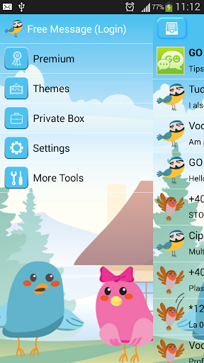 GO SMS Pro Cute Birds
