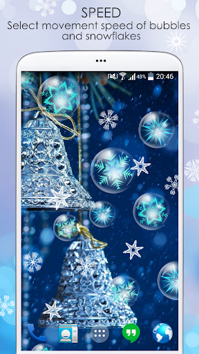 【免費個人化App】Bubbly Snowflake LiveWallpaper-APP點子