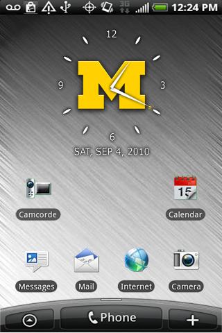 Michigan Wolverines Clock Screen 3