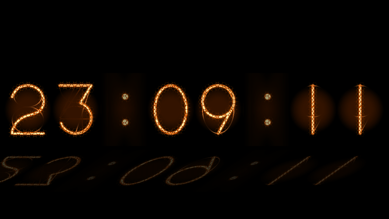 Android application ニキシー管 置時計 NixieTube TableClock screenshort