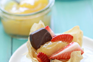 Lemon Curd and Fresh Fruit Phyllo Tarts