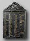 Lacquer panel with the names of the chief factors of Deshima