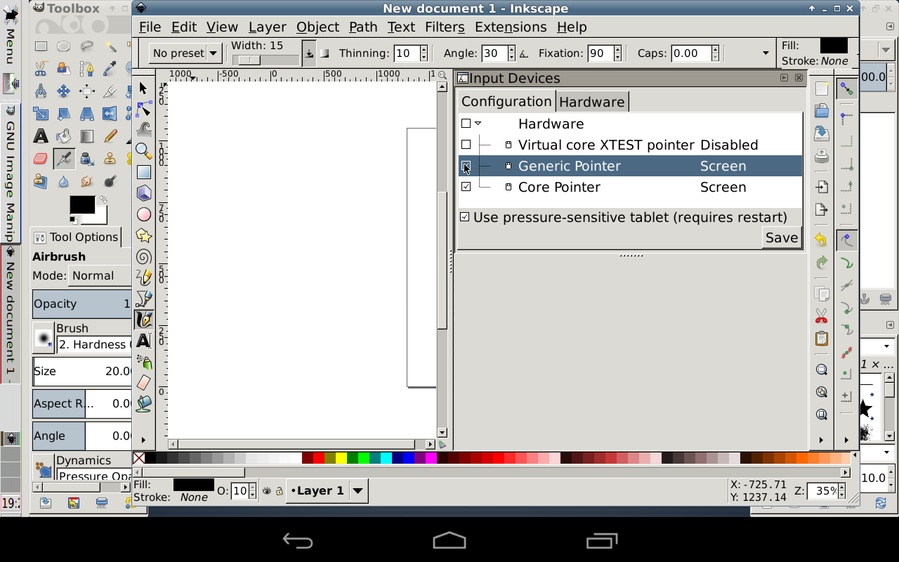  GIMP Inkscape: captura de pantalla 