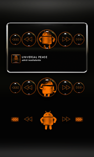 Poweramp Widget Orange Droid 5 Screenshots 1