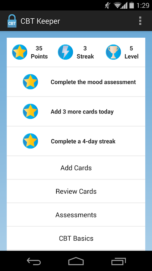 CBT Keeper - screenshot
