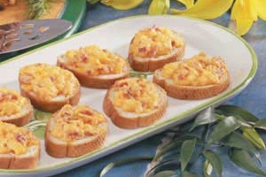 Cheddar Bacon Toasts