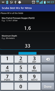 Scuba Best Mix for Nitrox Calc - náhled