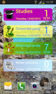  Days Countdown widget: miniatura de la captura de pantalla  