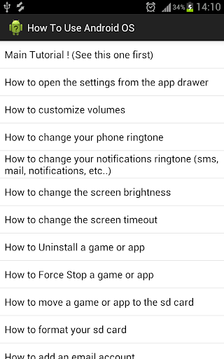 Tutorial how to use Android