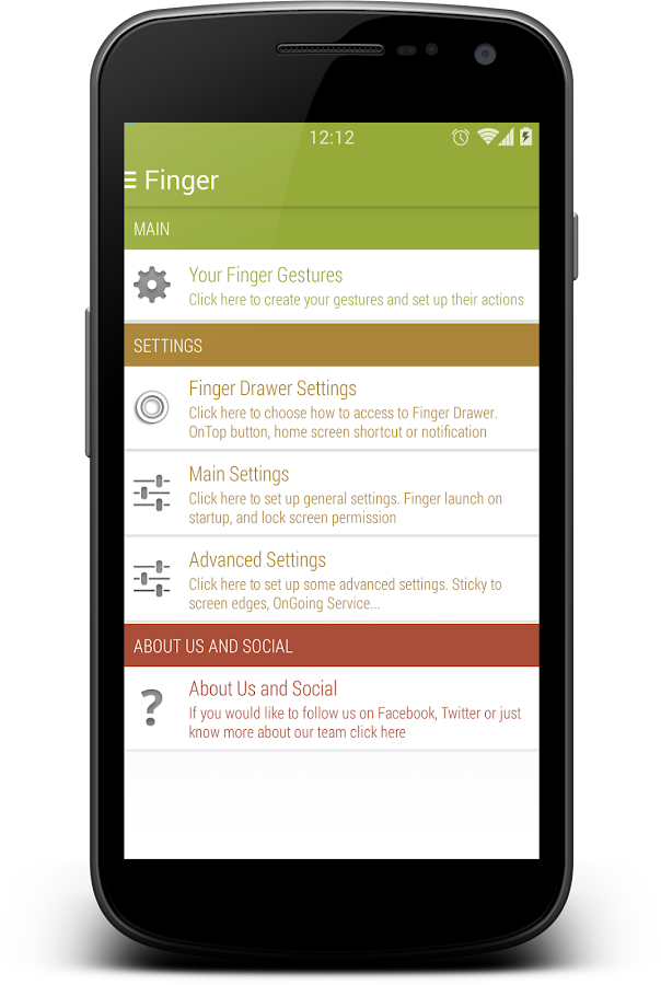 Finger Gesture Launcher - screenshot