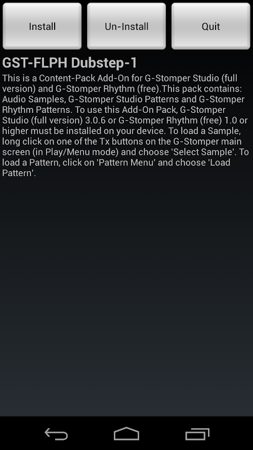 Android application G-Stomper GST-FLPH Dubstep-1 screenshort