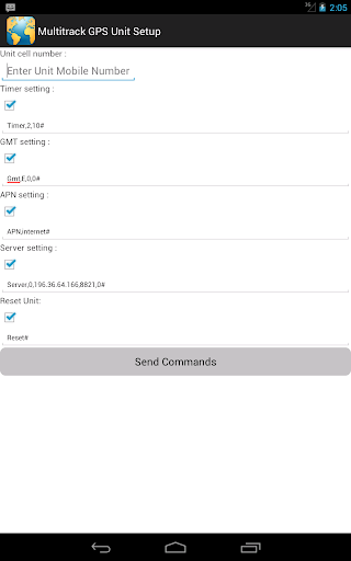 Multitrack GPS SMS Setup Tool