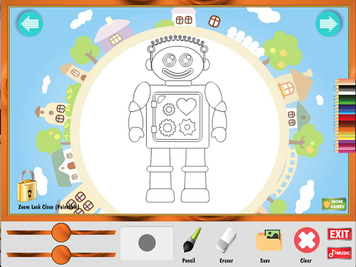 Coloring Game: Robots