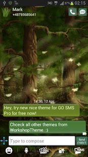 GO SMS Pro Theme forest Buy Screenshots 1