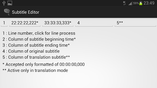 Subtitle Editor