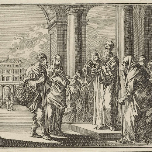 Presentatie van Christus in de tempel, Jan Luyken, 1712 - Rijksmuseum