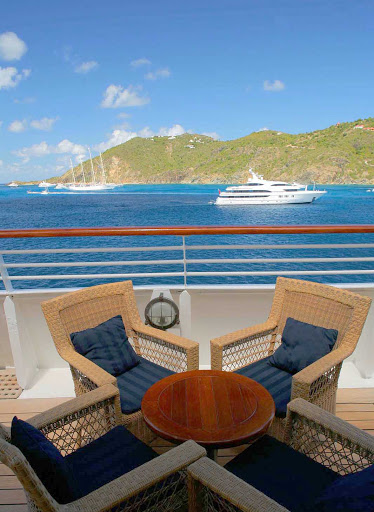 Pull up a chair on the View Deck during a SeaDream sailing. 