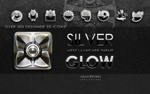 Next Launcher Theme Silver G