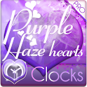Purple Haze Heart Clock Widget logo
