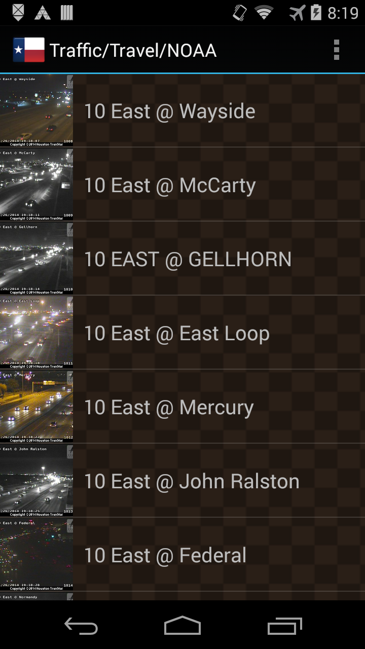 Houston Traffic Cameras Pro Screen 2