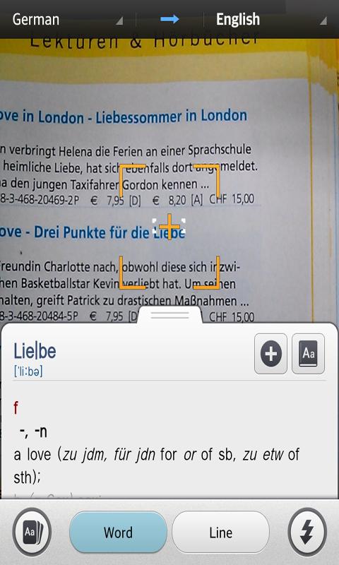 Android application English-&gt;Japanese Dictionary screenshort