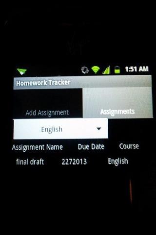 Homework Tracker