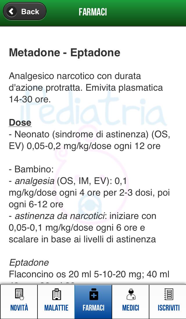 SOS Pediatria - Farmaci Screen 3