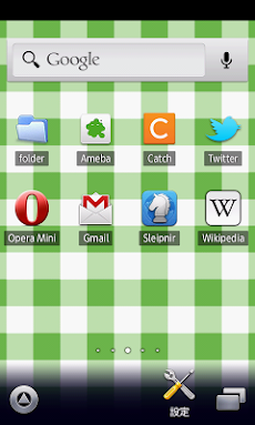かわいい 緑チェック柄 スマホ待受壁紙 Androidアプリ Applion