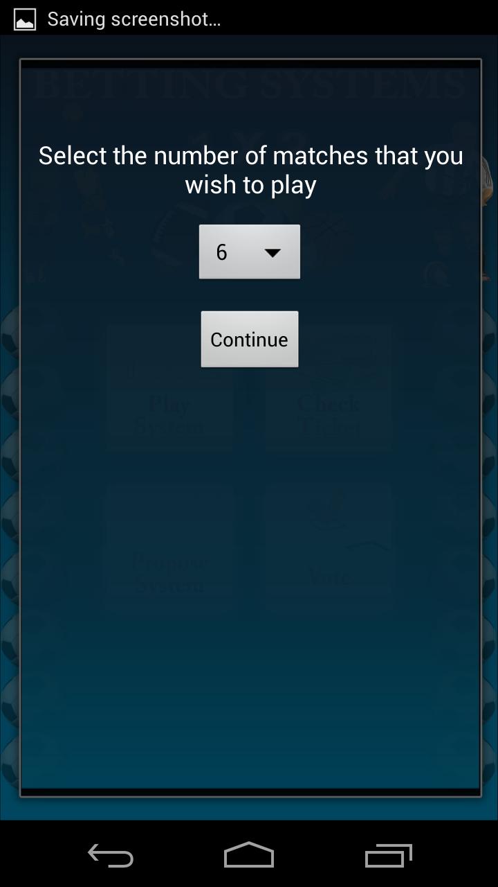 Betting Systems Screen 2