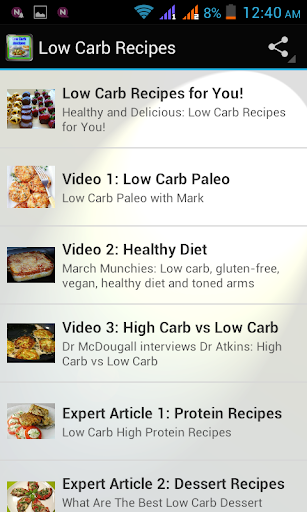 【免費健康App】Low Carb Recipes-APP點子
