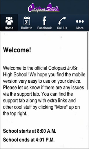 Cotopaxi School App