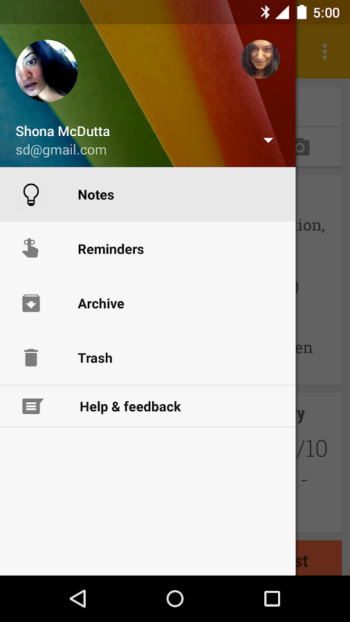 Google Keep - notas e listas - screenshot