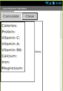 Free Juice Nutrition Calculator APK for PC
