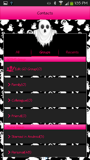 【免費個人化App】GO SMS - Pink Ghost-APP點子