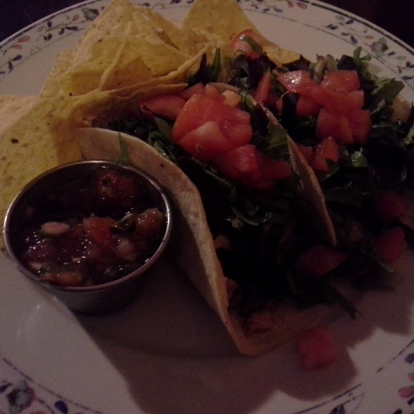 tacos with fresh salsa and chips