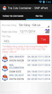 Tra cuu Container Cang Cat Lai Screenshots 4