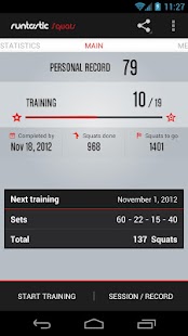 Runtastic Squats PRO Trainer - screenshot thumbnail